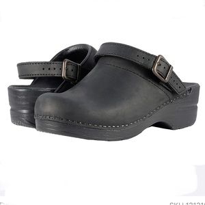 Dansko Leather Clogs with Strap